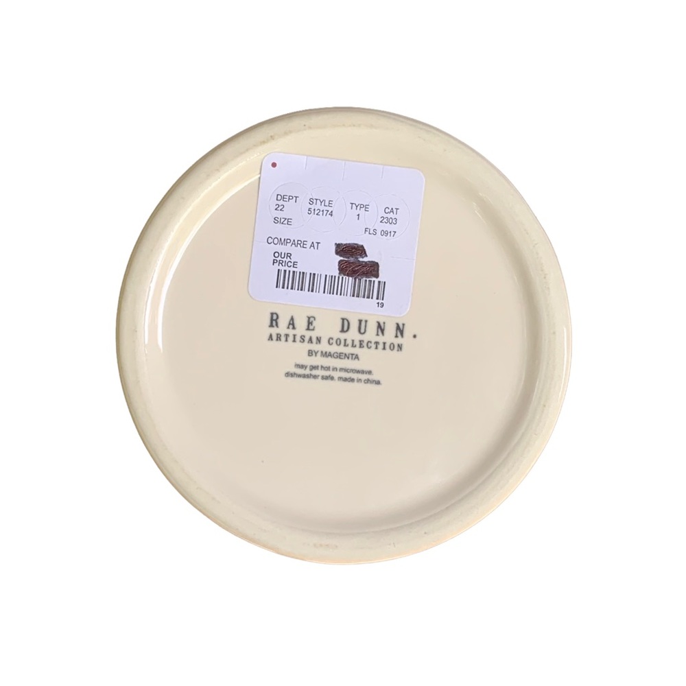 Rae Dunn WOOF Canister Dog Treat Jar White Black Letters Dimples NWT 2017 OG - Picture 8 of 14